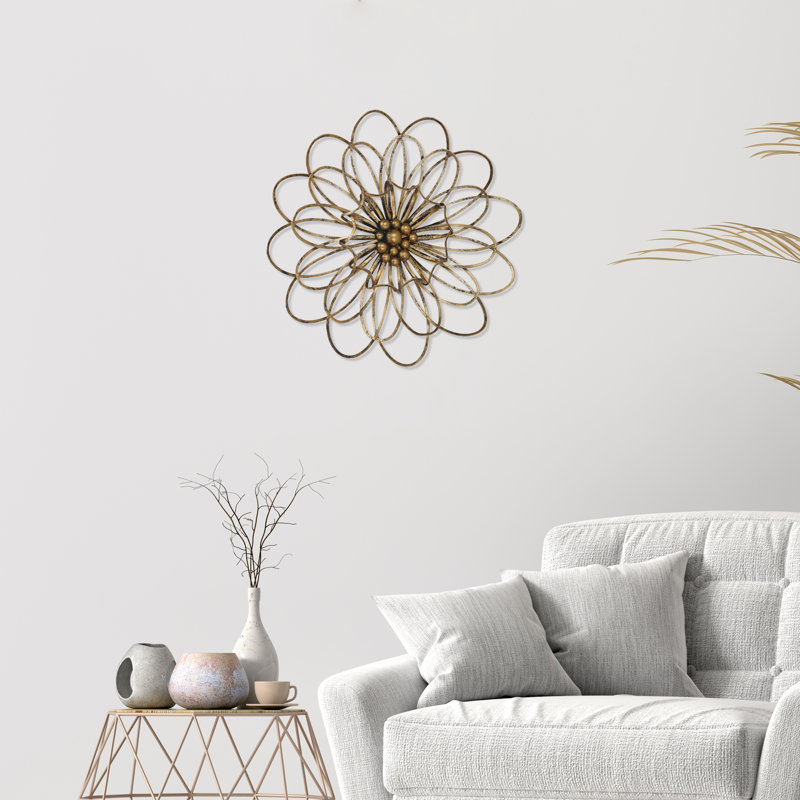 House of Hampton® Flower Urban Design Metal Wall Décor & Reviews Wayfair